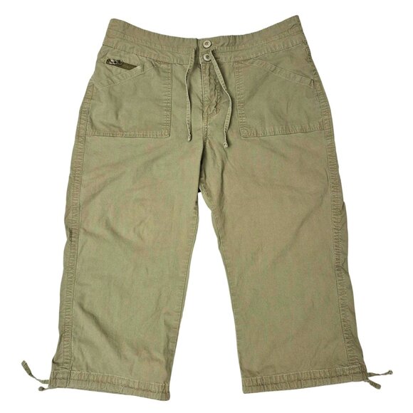 Lee Pants - Vintage Lee Just Below The Waist Light Green Capri Pants, Stretch, Women's 10M